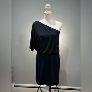 CLEARANCE! Black WHBM One-Shoulder LBD Size 8 EUC